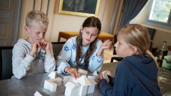 Am Zusammenstellen der Elemente aus dem 3D-Drucker